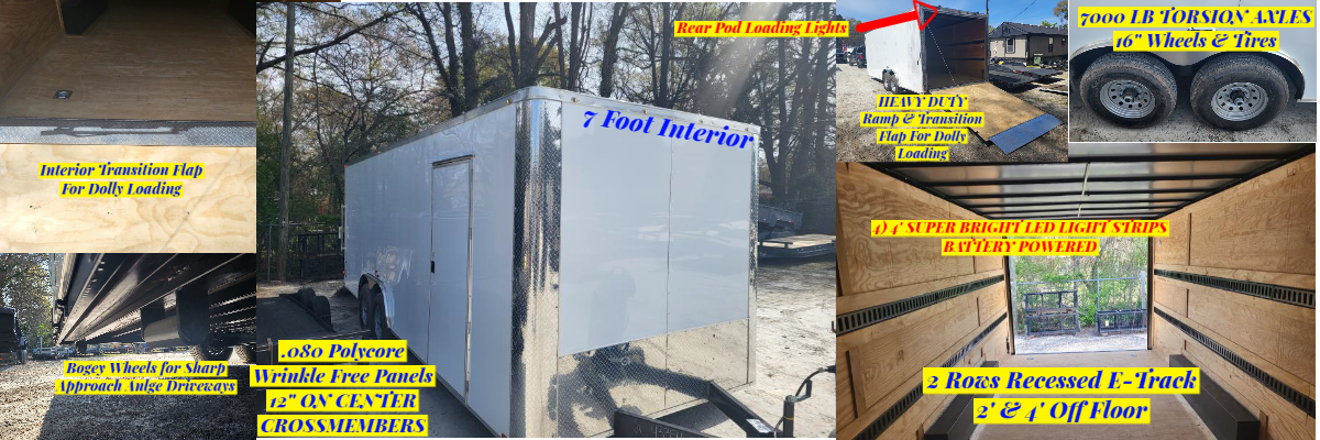 Heavy duty moving trailer interior